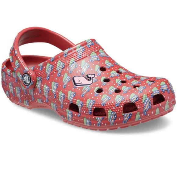 Crocs Classic vineyard vines Clog White / Red Size: M6W8 - Picture 5 of 6